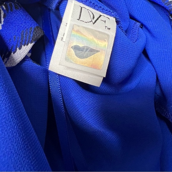 DVF Kourtni Fierce stripe silk chiffon tunic dress Size 10 - Picture 9 of 14